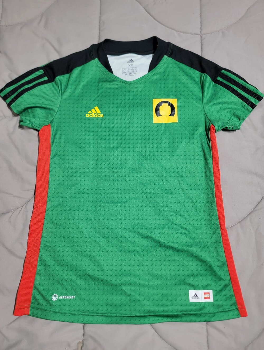 Adidas X Lego Tiro Green Futbol Performance Fit Soccer Jersey - Size XS
